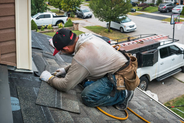 Professional Roofing technician working in Fanrock, WV